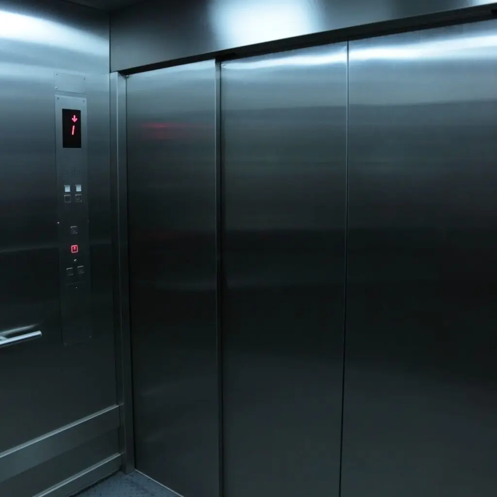Inside an elevator