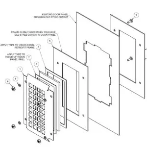 VISION PANEL RETROFIT ASSEMBLY - SS
