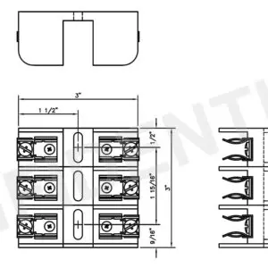 3-POLE FUSE HOLDER