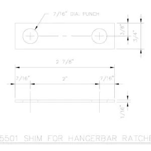 HANGERBAR RATCHET SHIM