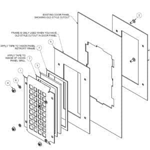 VISION PANEL RETROFIT ASSEMBLY - SS