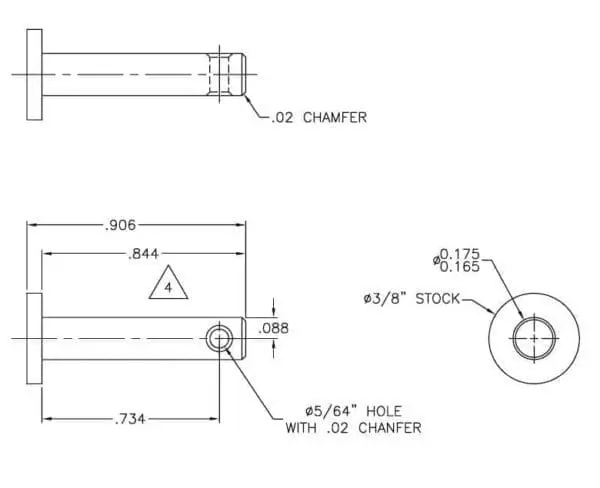 SIDE TENSION LATCH RIVET - #6 LEAF CHAIN
