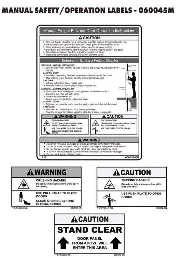 SAFETY LABEL PACKAGE (MANUAL)