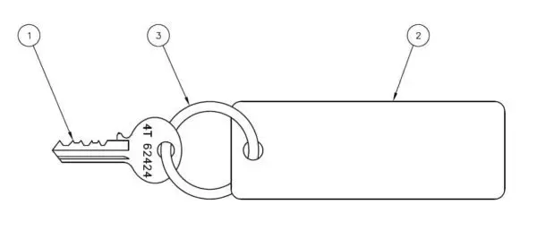 CORBIN CYLINDER LOCK KEY