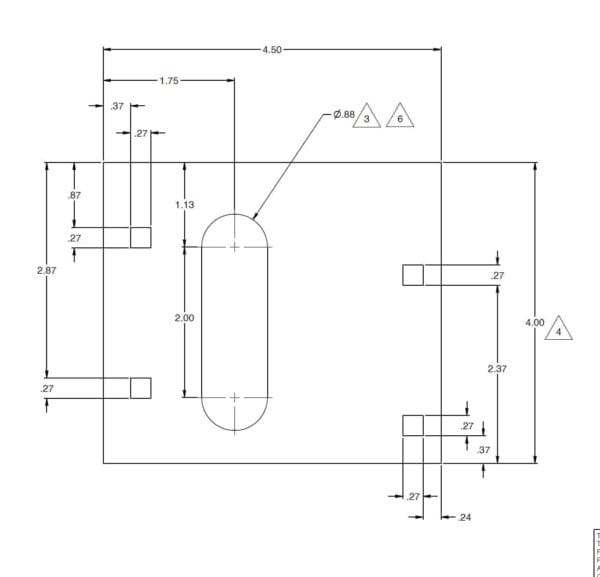 MASTER LIMIT CAM MOUNTING FLAT - 12GA