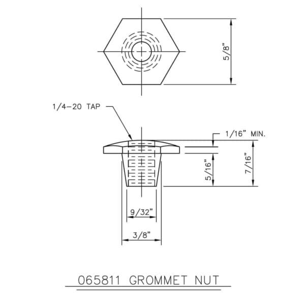 GROMMET NUT 1/4-20