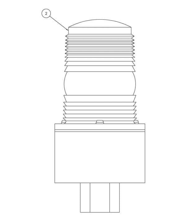 STROBE LIGHT ASSEMBLY, 120V, RED