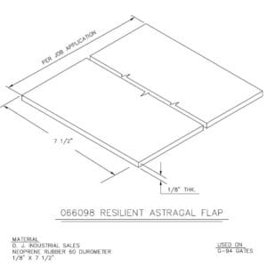 NEOPRENE RUBBER - 1/8" x 7 1/2"