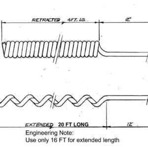4-WIRE COIL CABLE, 4 FOOT