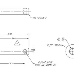 SIDE TENSION LATCH RIVET - #6 LEAF CHAIN