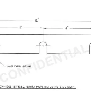 SILL CLIP SHIM - 12 GA