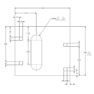 MASTER LIMIT CAM MOUNTING FLAT - 12GA