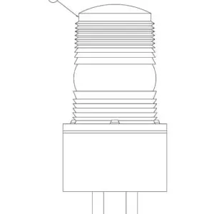 STROBE LIGHT ASSEMBLY, 120V, RED