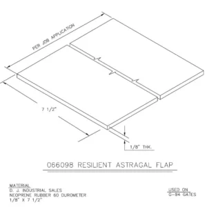 NEOPRENE RUBBER - 1/8" x 7 1/2"