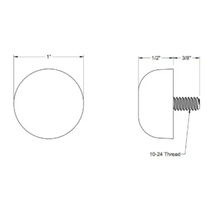 BUMPER W/ 10-24 THREACHDED STUD