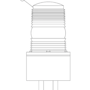 STROBE LIGHT ASSEMBLY, 24V, RED