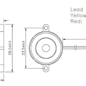 AUTO-CLOSE WARNING BUZZER PLC, 3-24VDC