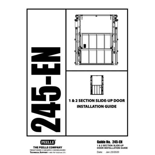 245-EN | 1 2 Section Slide-up Door Installation Guide (English)