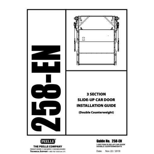258 – 3 Section Slide-up Car Door Installation Guide – Double Counterweight