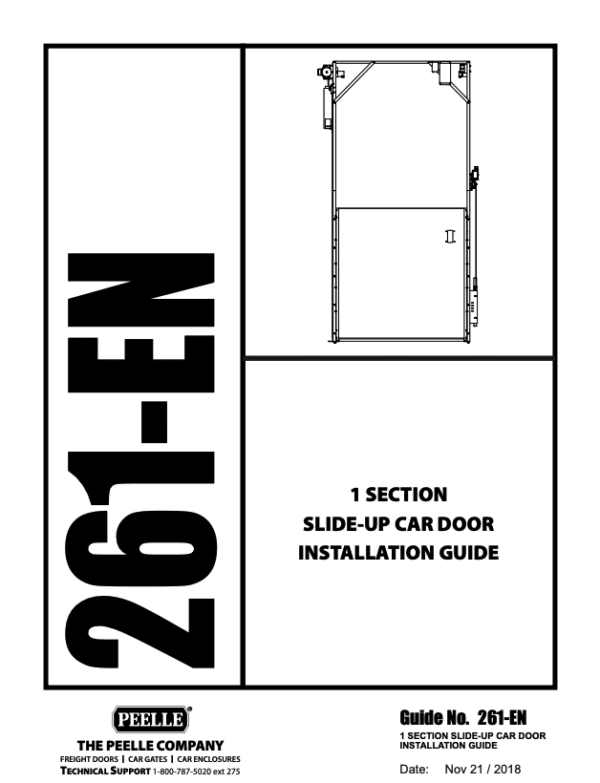 261 - 1 Section Slide-up Car Door Installation Guide